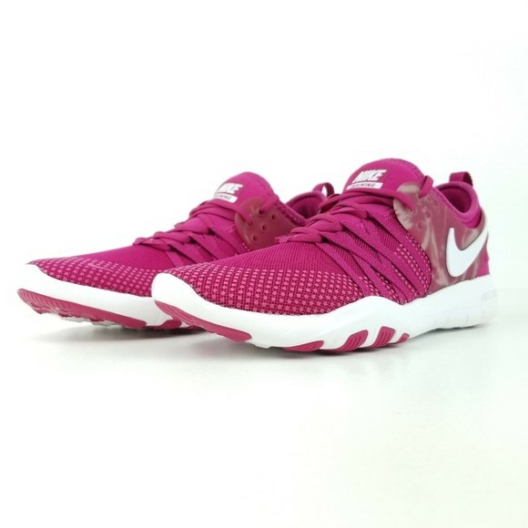 Nike Free Tr 7 Women's Running Shoes Fuchsia Pink White 904651-601 Sizes 7-9 - Picture 2 of 8